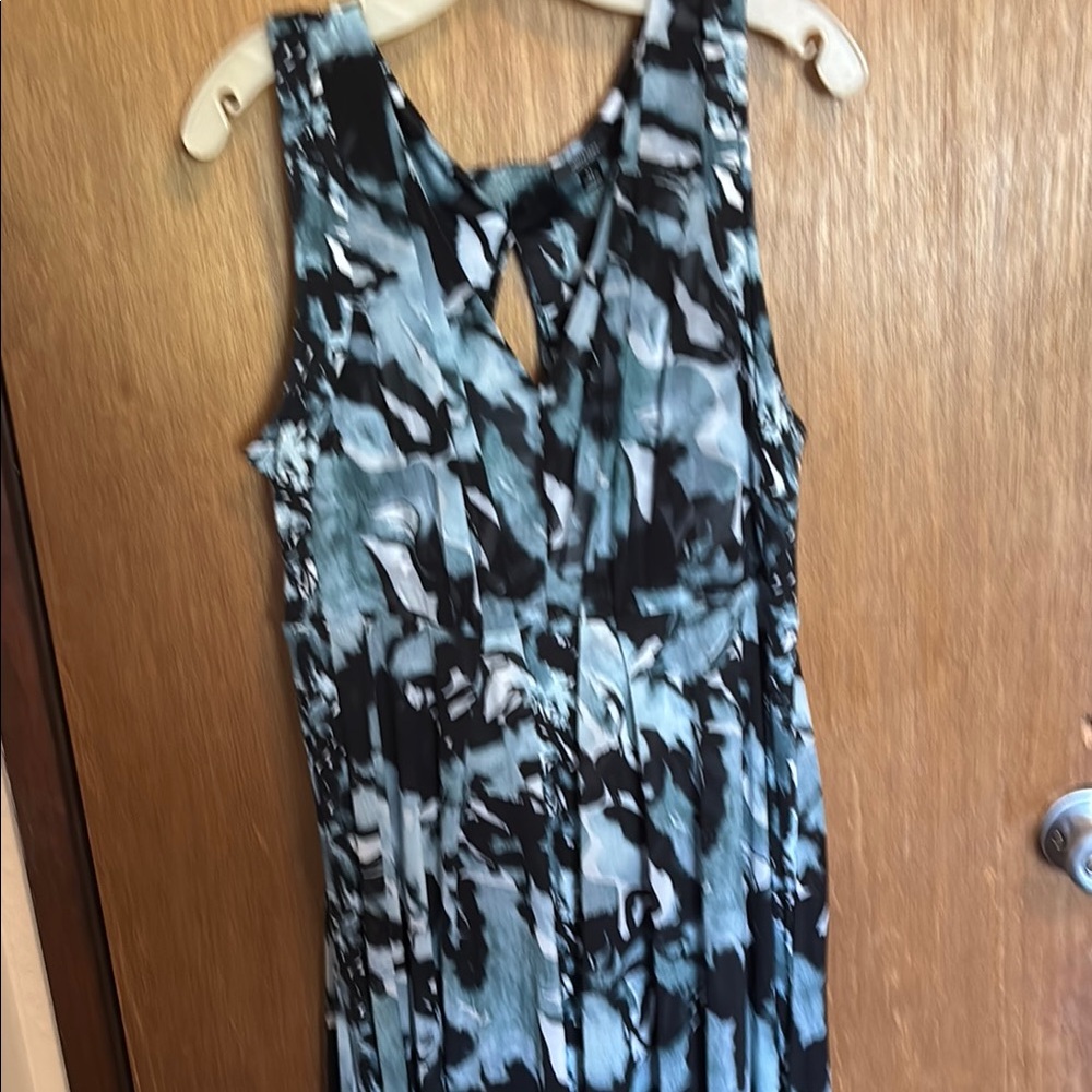 Simply Vera Vera Wang Blue and Black Halter Sundress